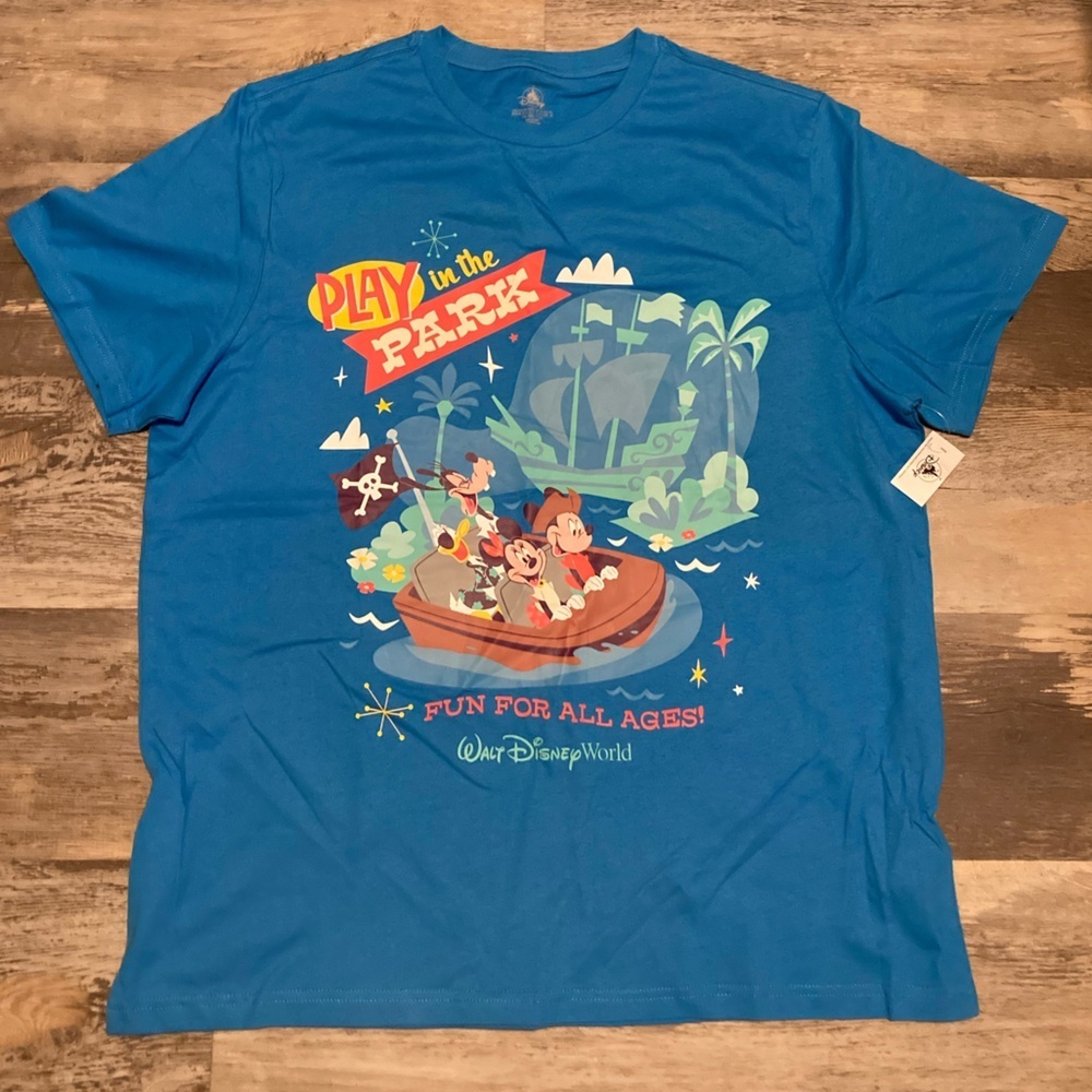 Disneys Play in the Park blue tee shirt